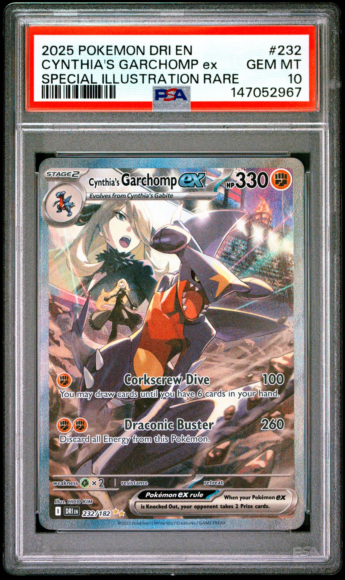 2025 Pokemon SPECIAL ILLUSTRATION RARE #232 Cynthia's Garchomp EX front