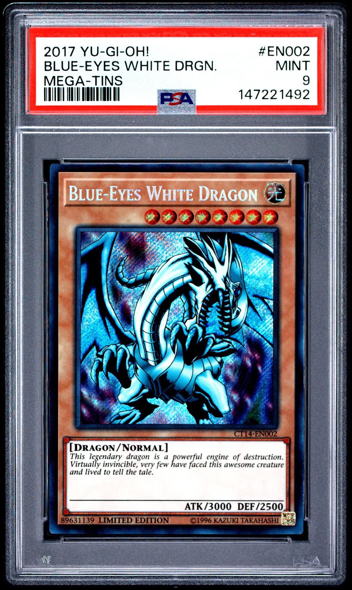 2017 Yu-Gi-Oh! YU-GI-OH! MEGA-TINS #EN002 Blue-Eyes White Drgn. front