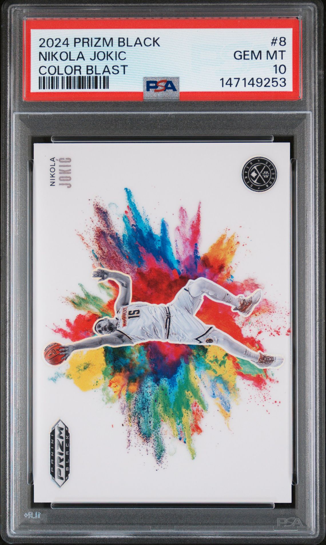 2024 Panini PANINI PRIZM BLACK COLOR BLAST #8 Nikola Jokic front