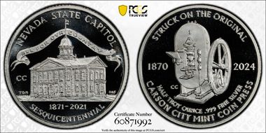 2024 AR Medal Carson City Mint Coin Press PR69DCAM
