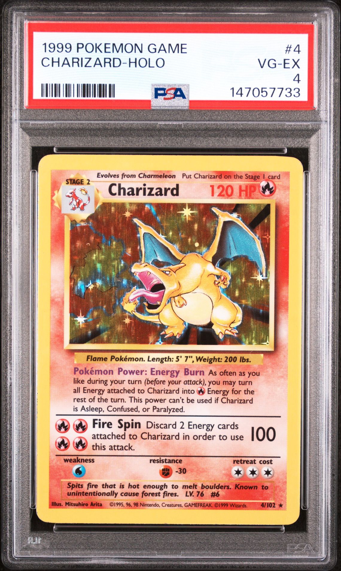 CHARIZARD-HOLO POKEMON GAME 1999