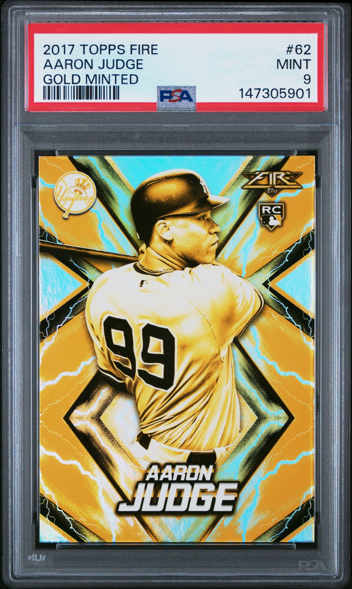 2017 Topps TOPPS FIRE GOLD MINTED #62 Aaron Judge front
