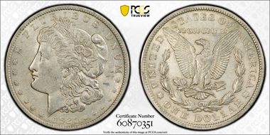1921 $1 Morgan AU55
