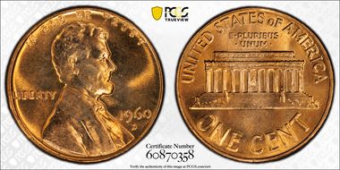 1960-D 1C Large Date MS65RD