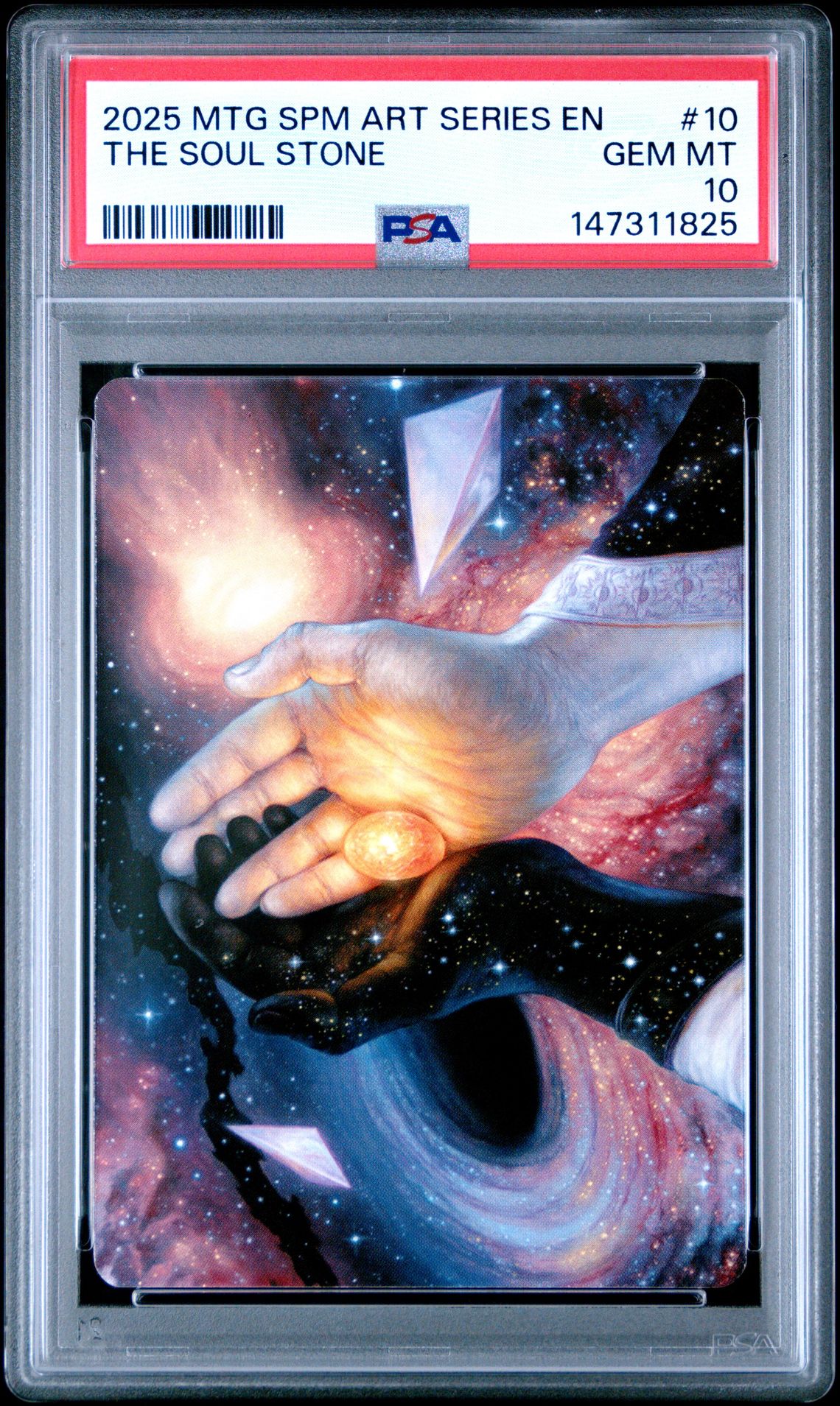 2025 MTG MAGIC THE GATHERING MARVEL'S SPIDER-MAN ART SERIES GOLD STAMPED #10 The Soul Stone front