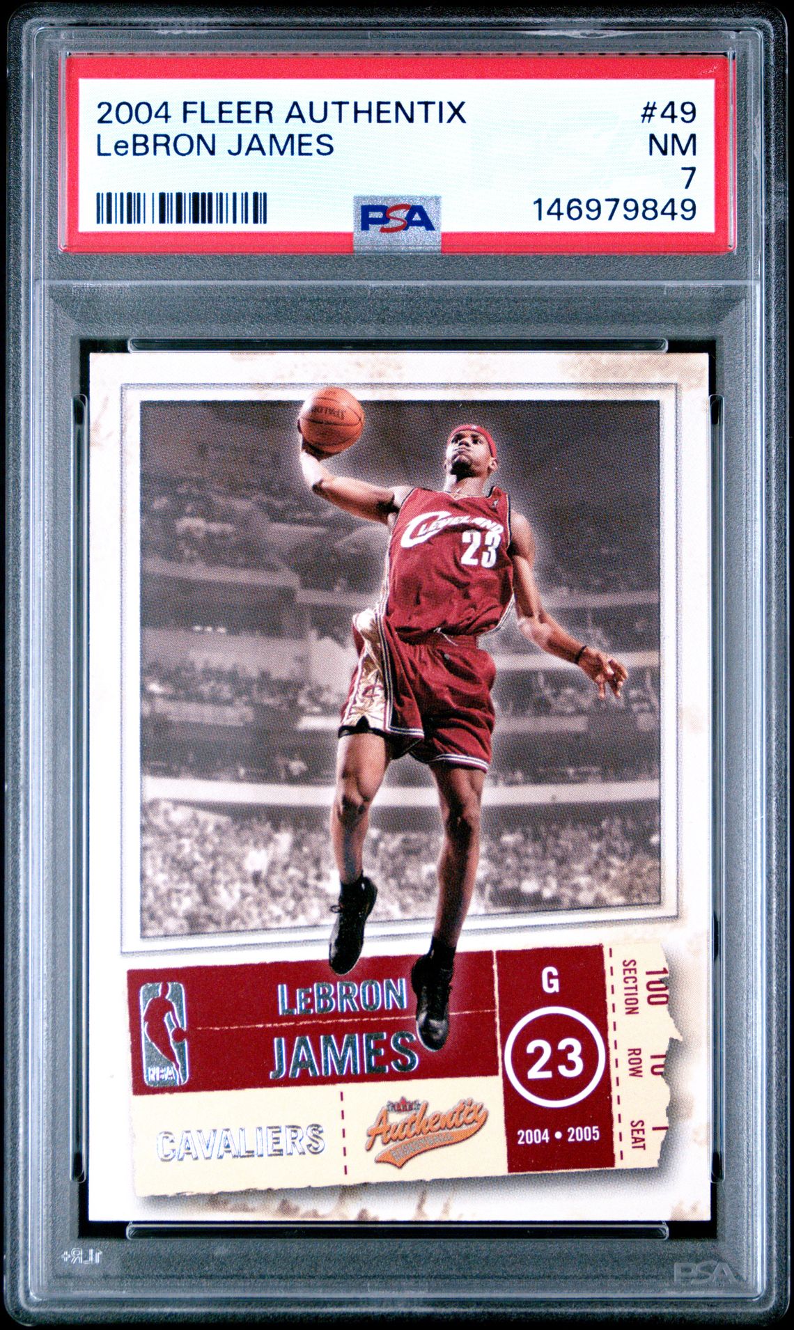 2004 Fleer FLEER AUTHENTIX #49 Lebron James front