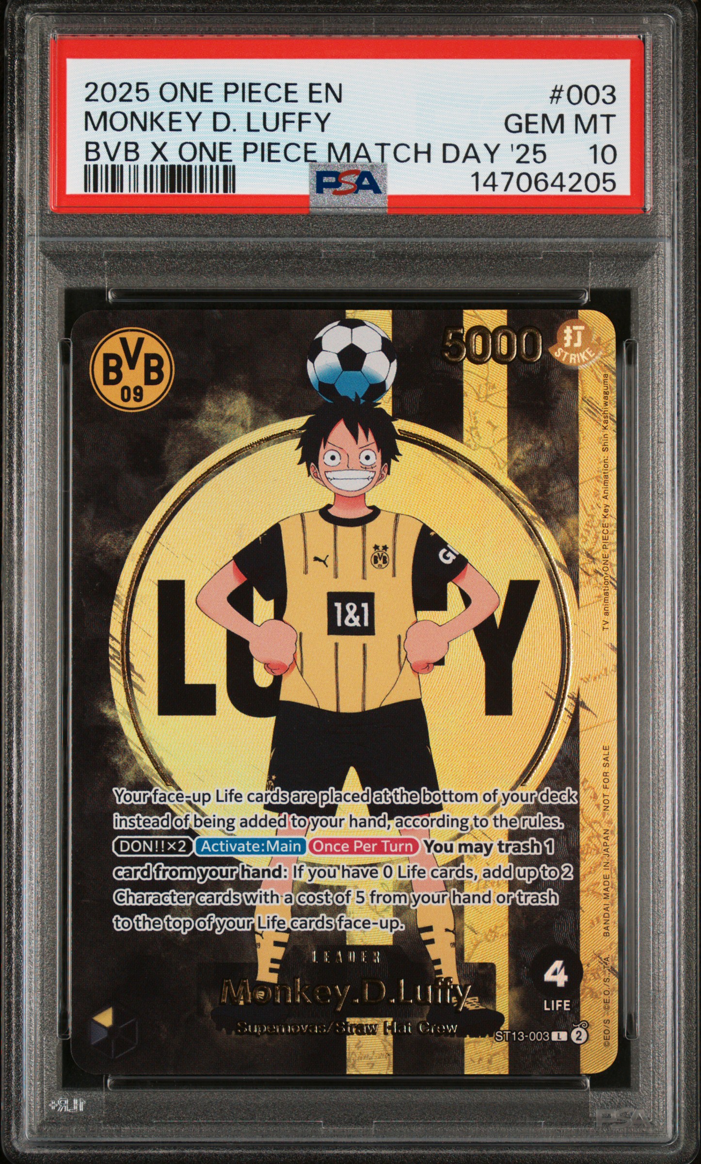 2025 #003 Monkey D. Luffy PSA 10 Promos One Piece