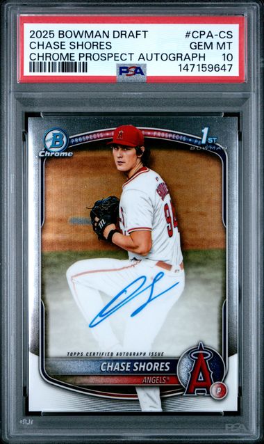 2025 Bowman BOWMAN DRAFT CHROME PROSPECT AUTOGRAPHS #CPA-CS Chase Shores front