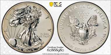 2012-S $1 Silver Eagle Rev PR  75th Anniversary SF Mint Set PR66