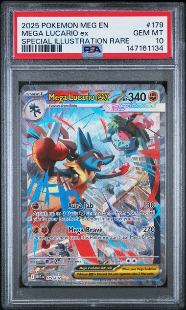 2025 Pokemon POKEMON MEG EN-MEGA EVOLUTION SPECIAL ILLUSTRATION RARE #179 Mega Lucario Ex front