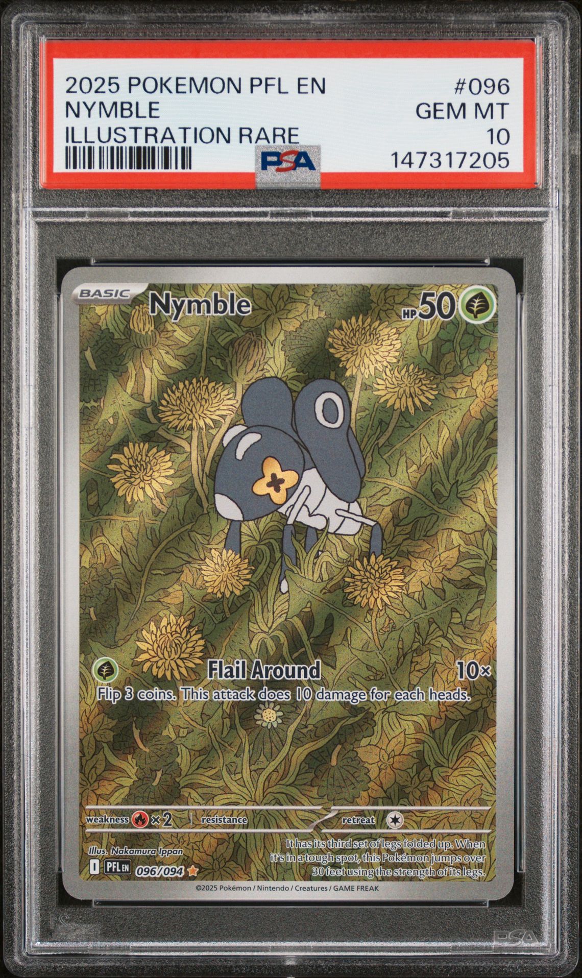 2025 Pokemon POKEMON PFL EN-PHANTASMAL FLAMES Illustration Rare #096 Nymble front