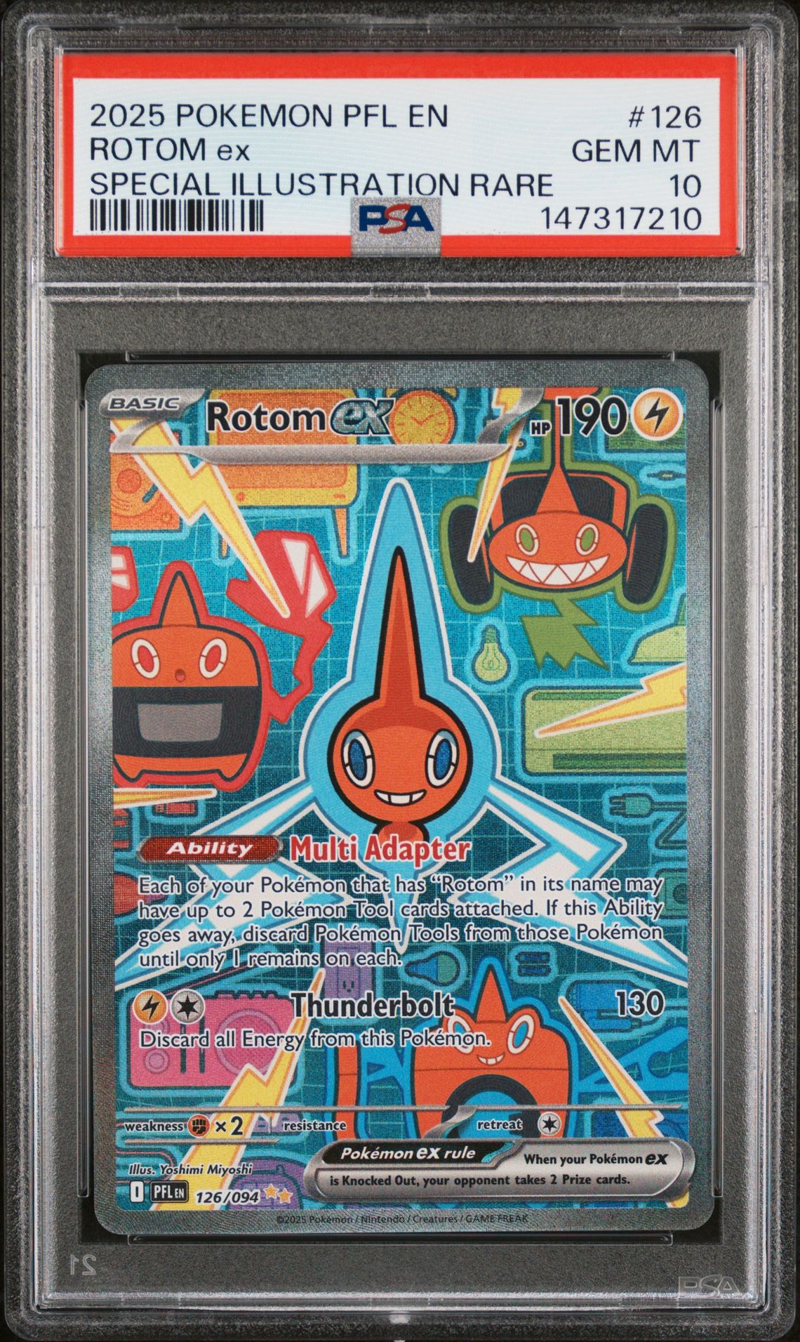 2025 Pokemon POKEMON PFL EN-PHANTASMAL FLAMES Special Art Rare #126 Rotom Ex front