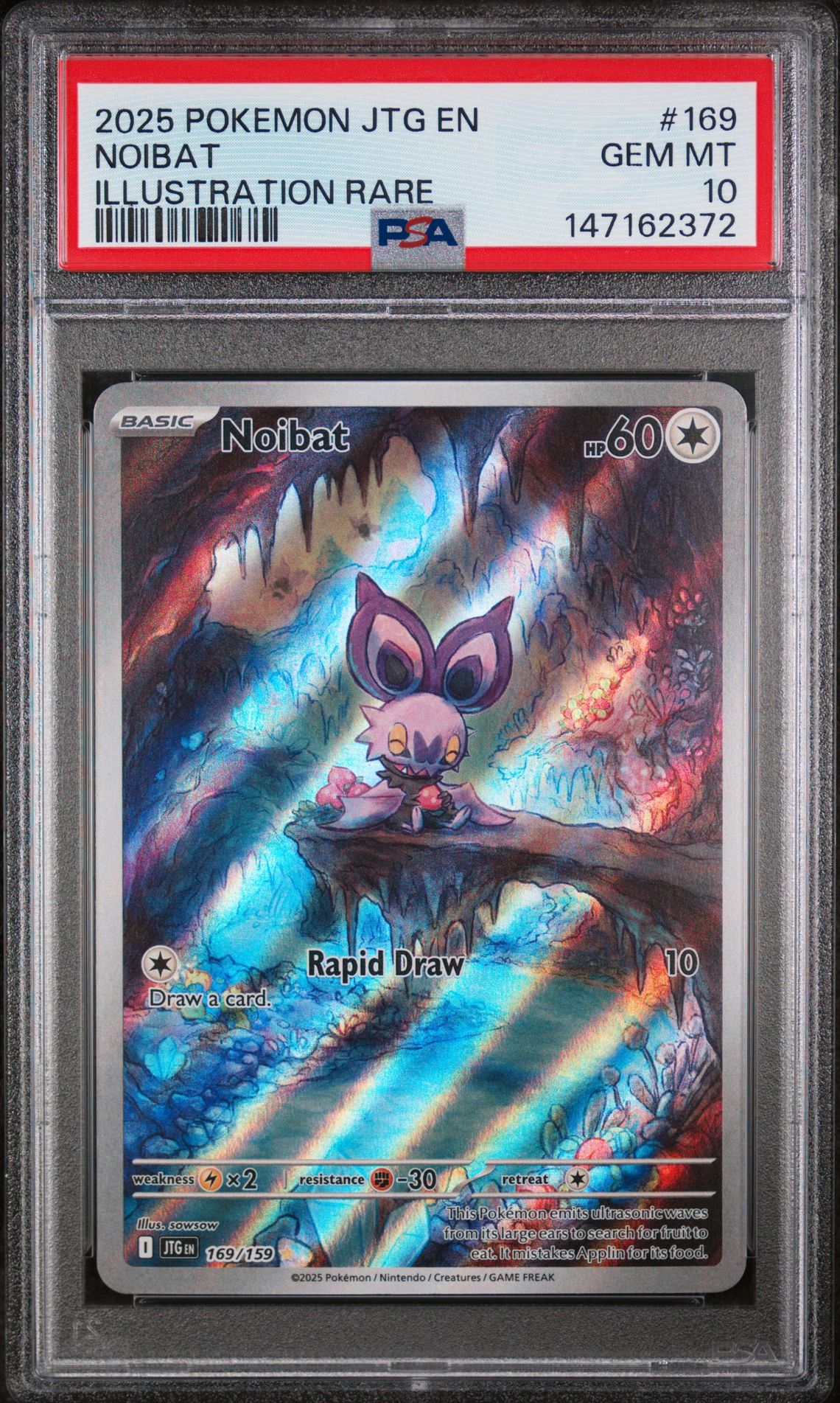 2025 Pokemon POKEMON JTG EN-JOURNEY TOGETHER ILLUSTRATION RARE #169 Noibat front