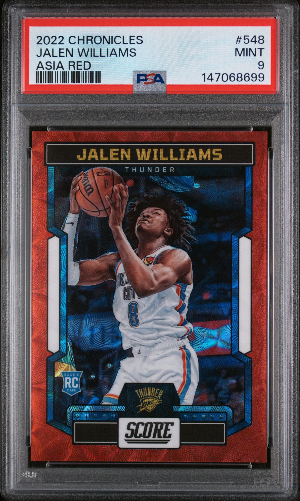 2022 Panini PANINI CHRONICLES ASIA RED #548 Jalen Williams front