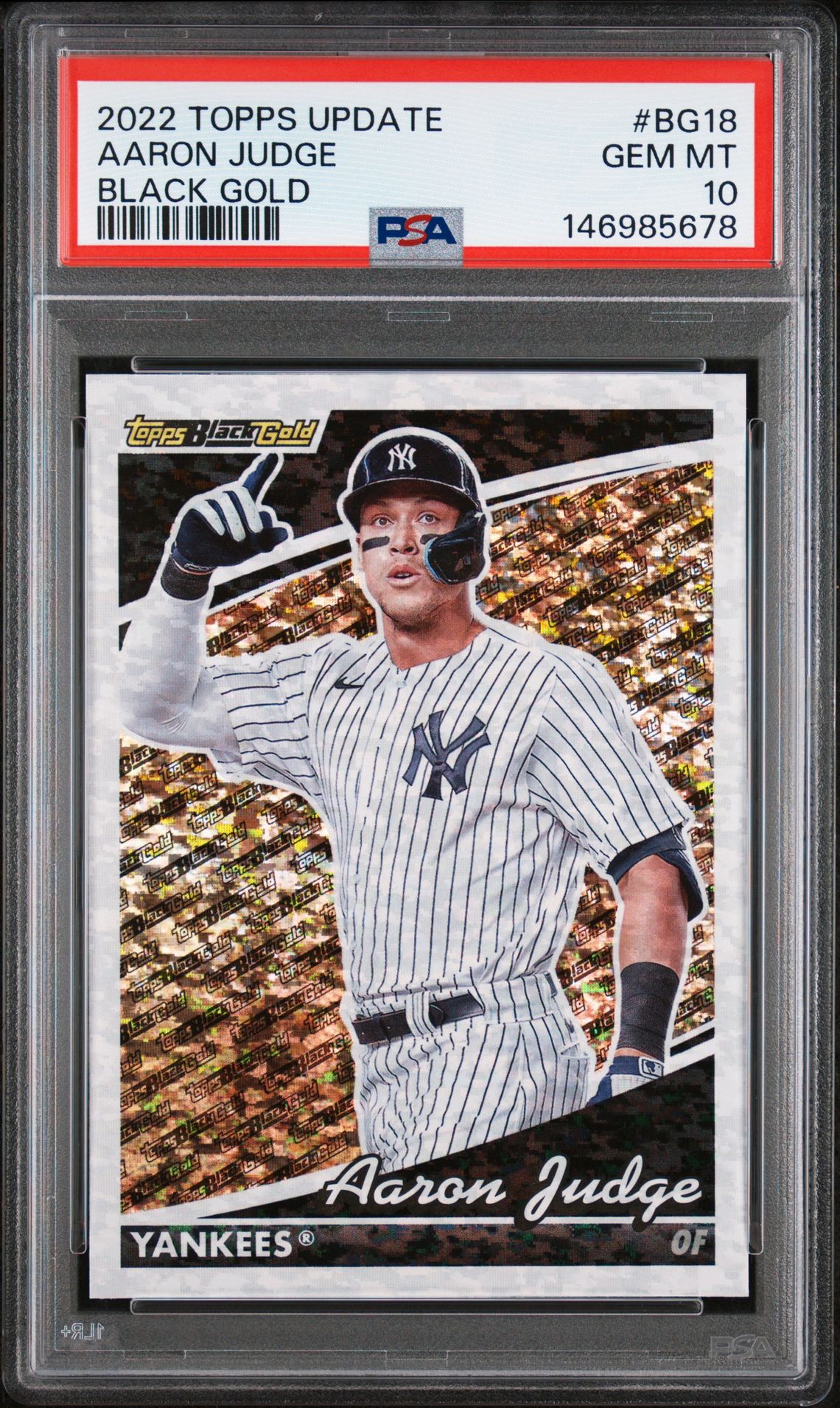 2022 Topps TOPPS UPDATE BLACK GOLD #BG18 Aaron Judge front