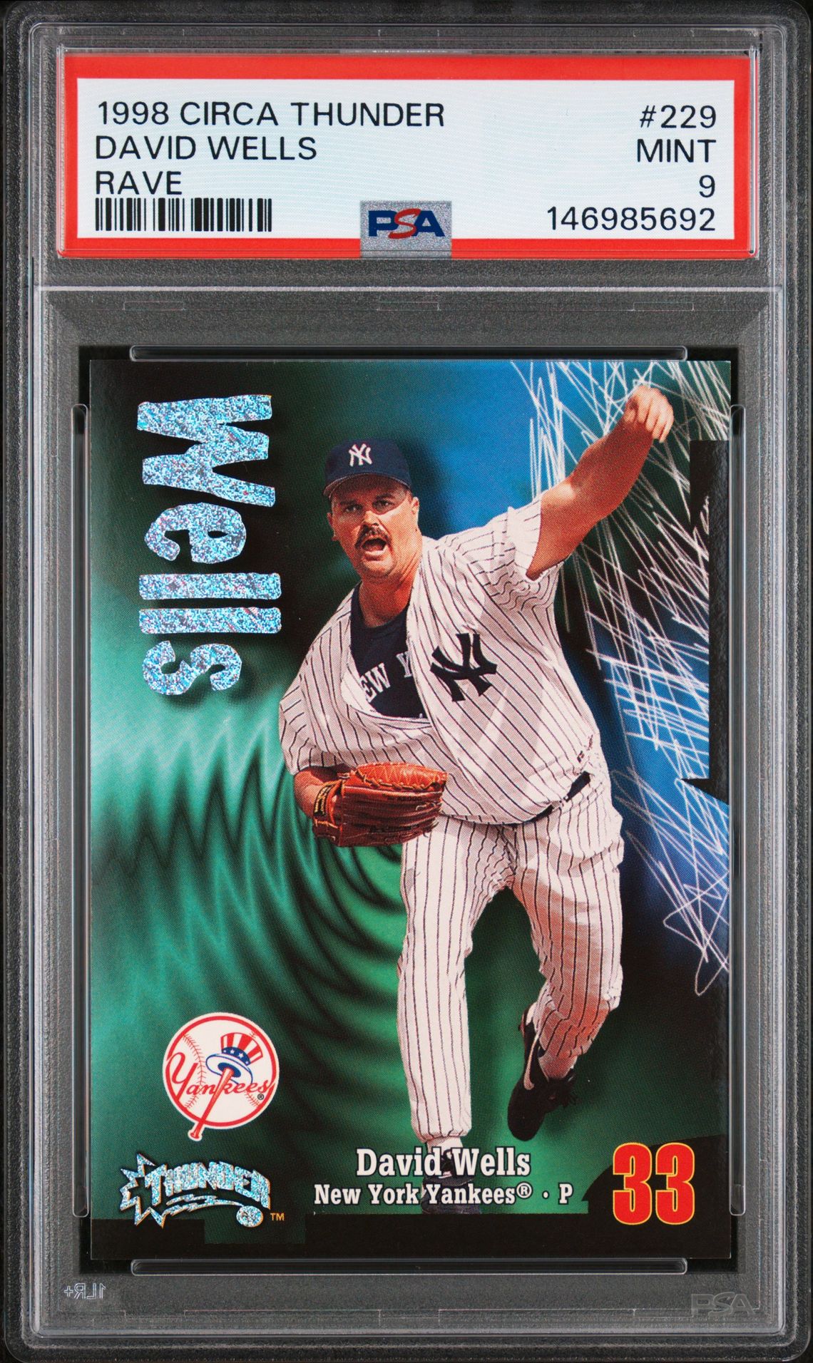 1998 CIRCA THUNDER RAVE #229 David Wells front