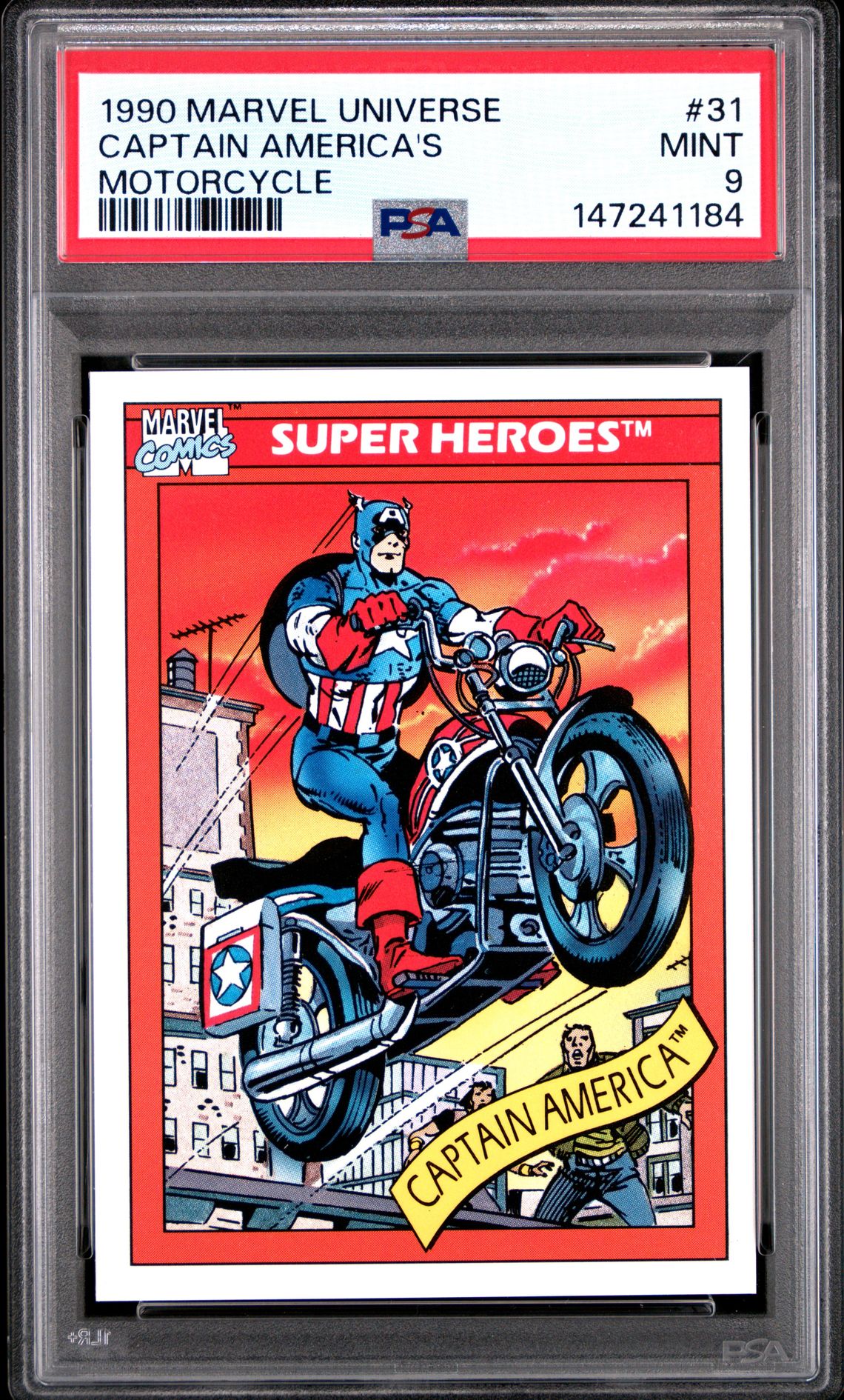 1990 Marvel MARVEL UNIVERSE MOTORCYCLE #31 Captain America's front