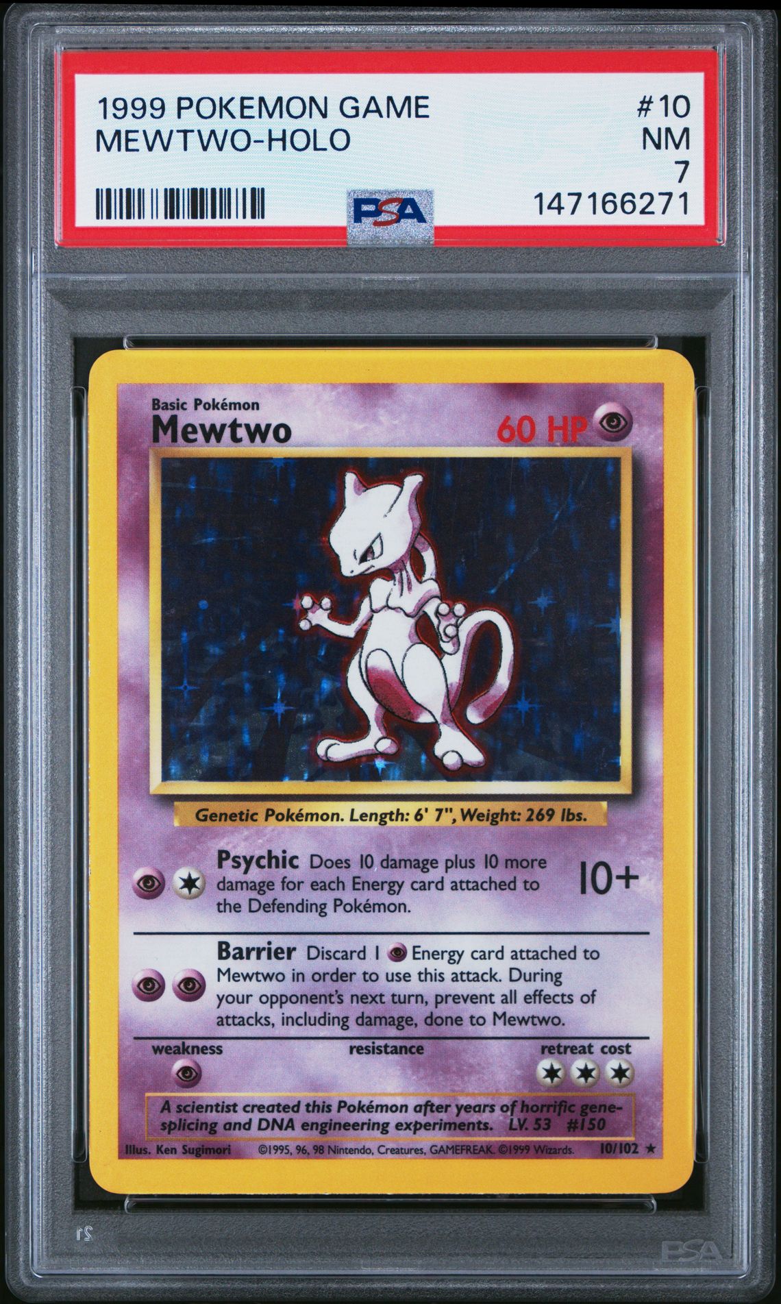 1999 Pokemon POKEMON GAME Holo #10 Mewtwo-Holo front