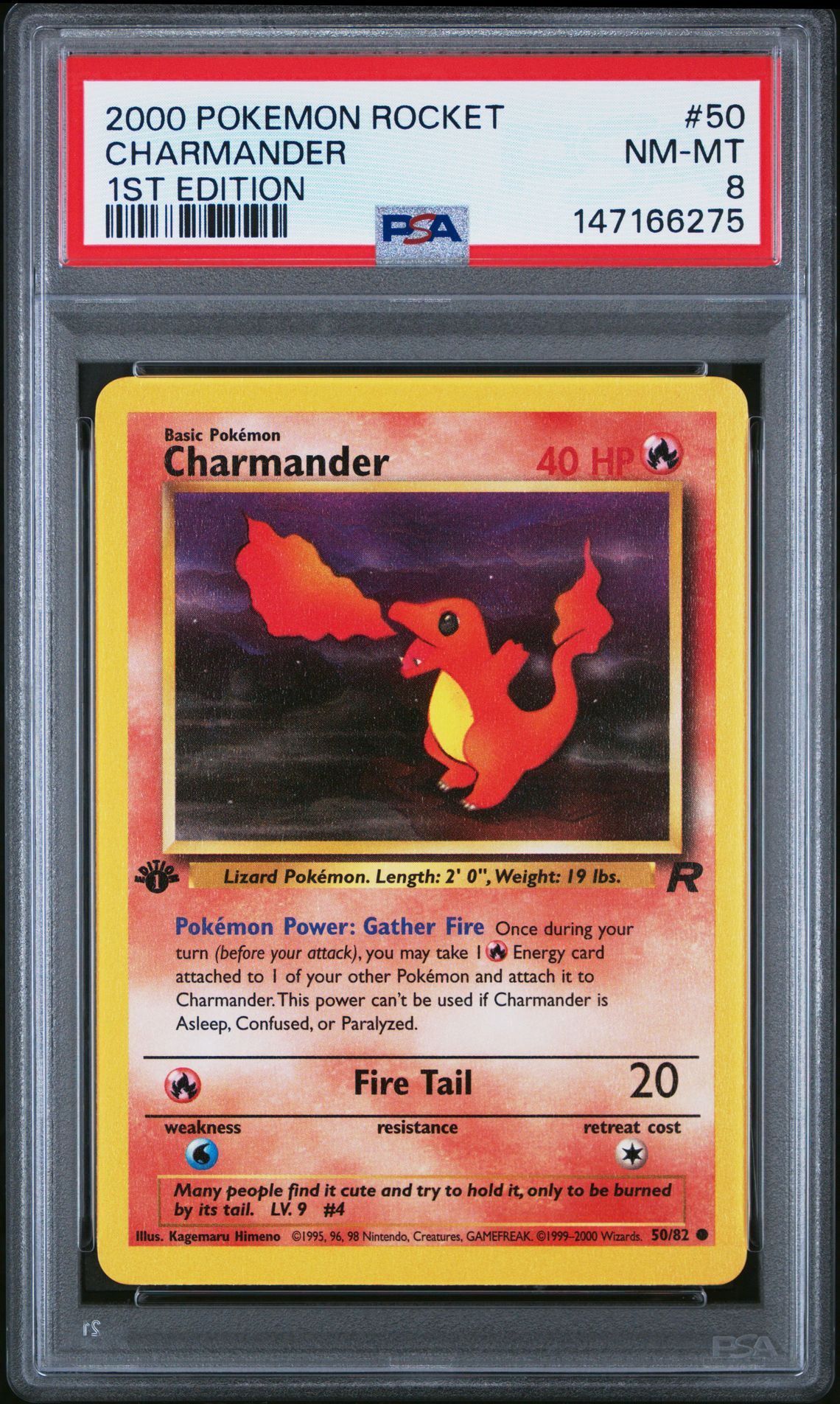 2000 Pokemon POKEMON ROCKET 1ST EDITION #50 Charmander front