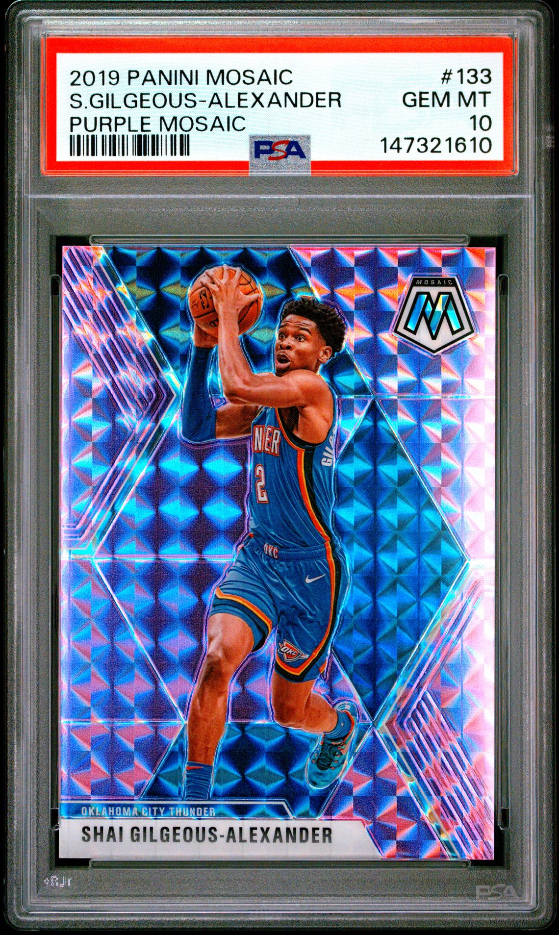2019 Panini PANINI MOSAIC PURPLE MOSAIC #133 S.Gilgeous-Alexander front