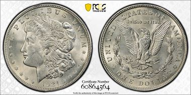 1921 $1 Morgan N1