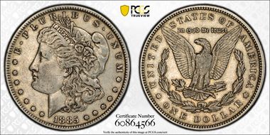1885 $1 XF40