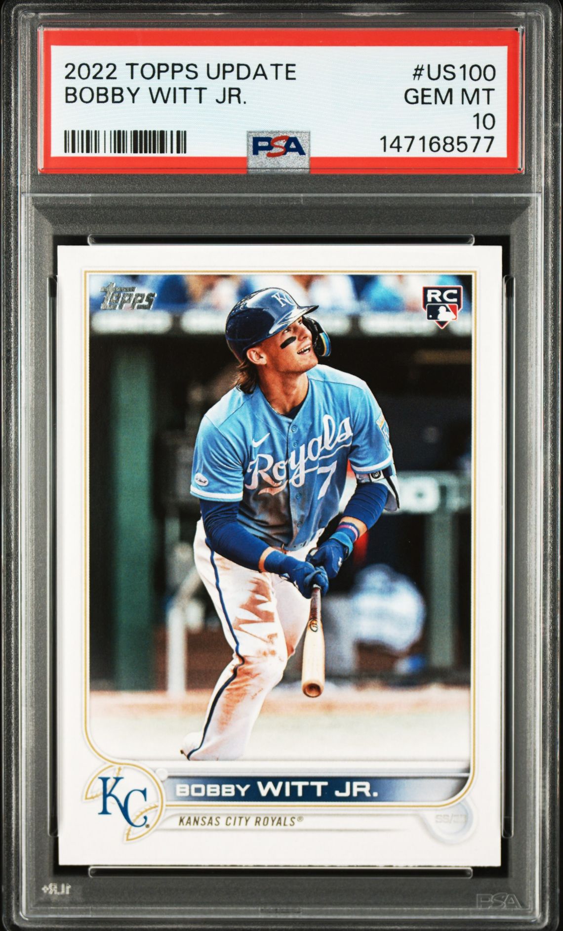 2022 Topps TOPPS UPDATE #US100 Bobby Witt Jr. front