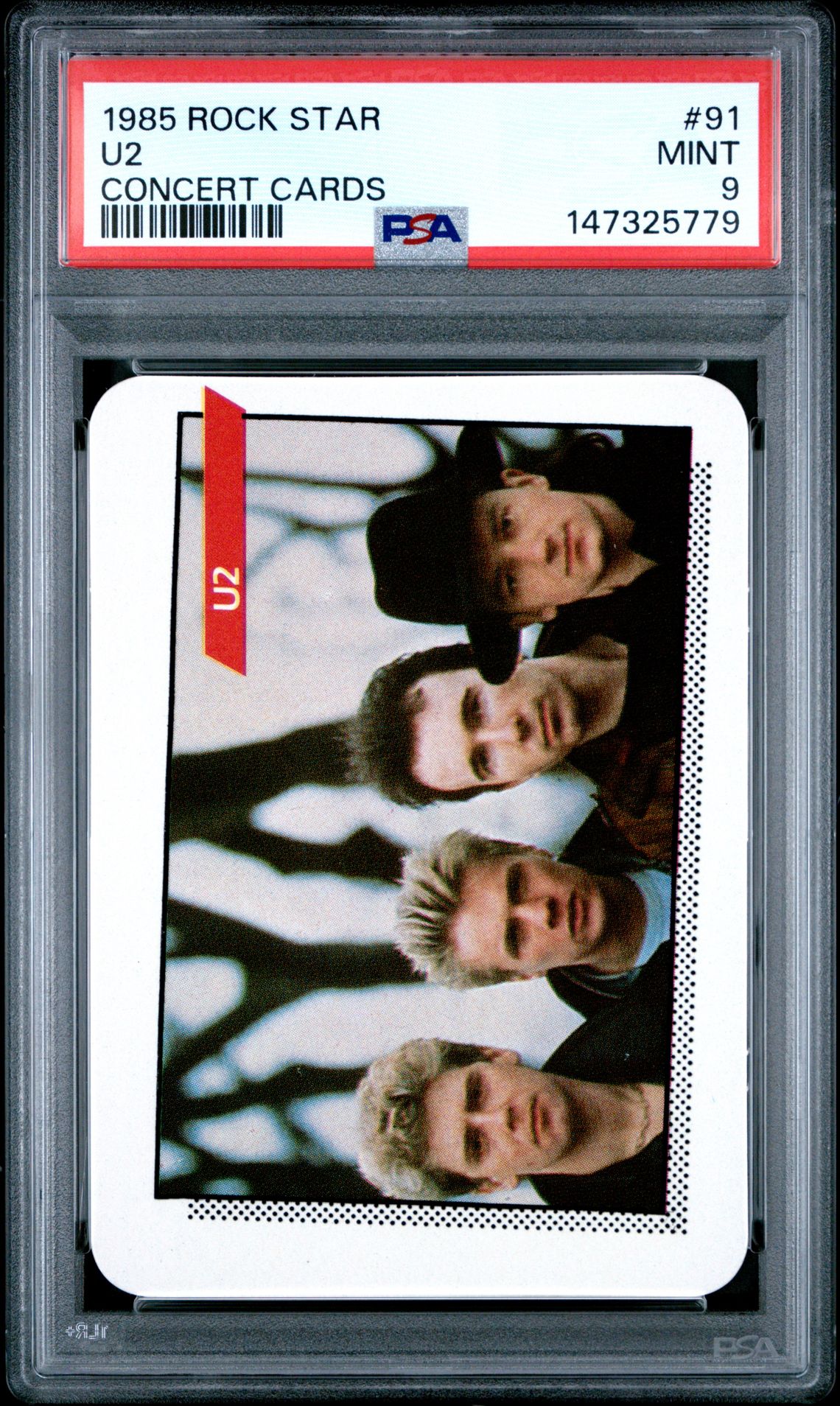 1985 ROCK STAR CONCERT CARDS #91 U2 front