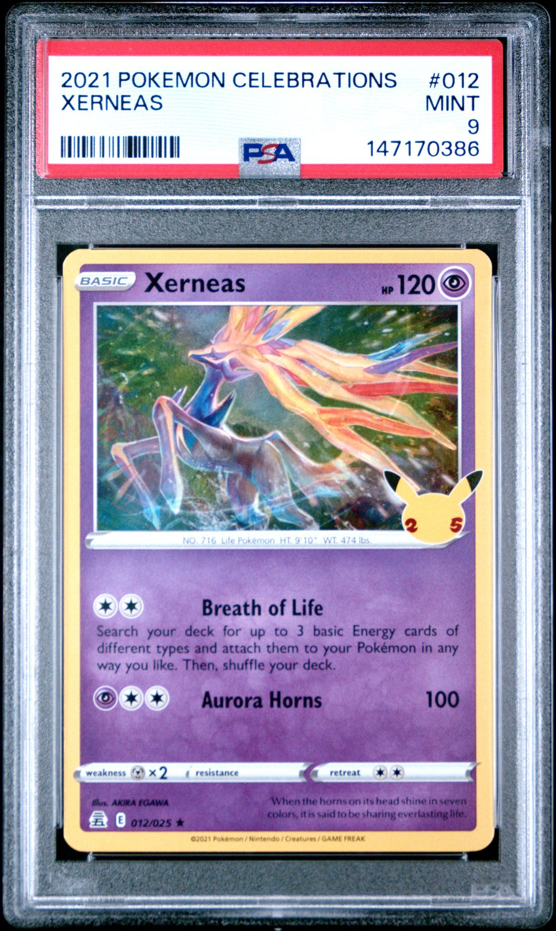 2021 Pokemon POKEMON CELEBRATIONS #012 Xerneas front