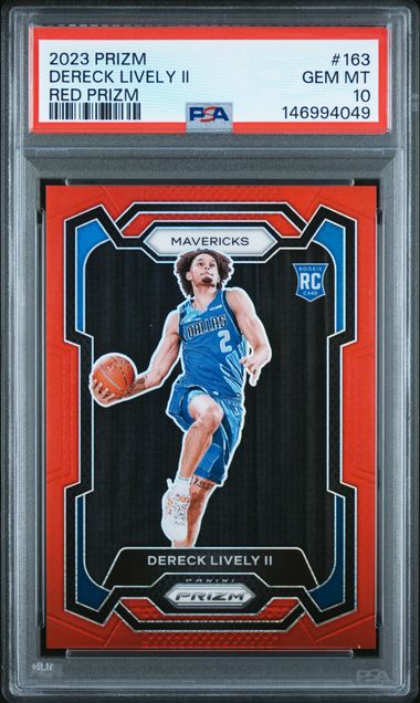 2023 Panini Prizm Red #163 Dereck Lively front