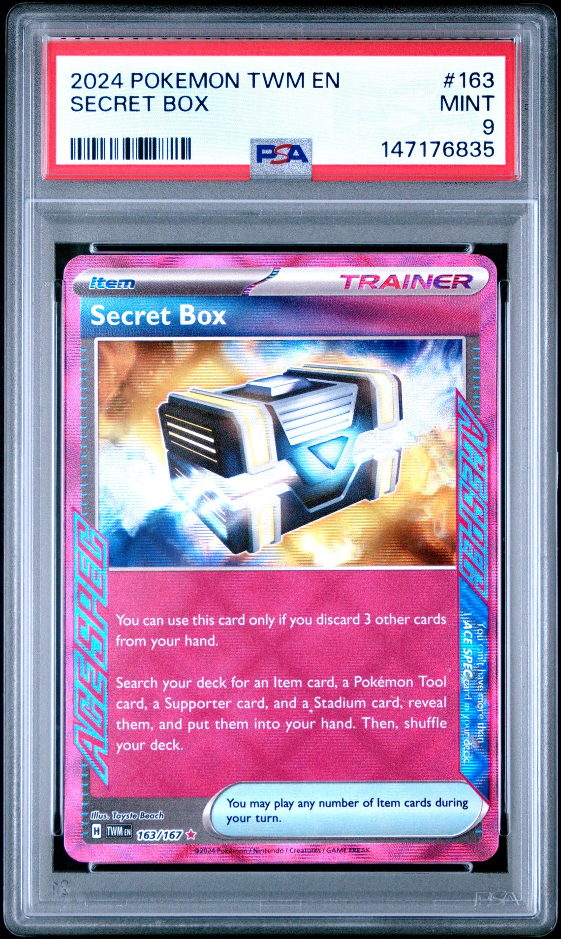 2024 Pokemon Twm En-Twilight Masquerade Secret Box #163 Mint 9 front
