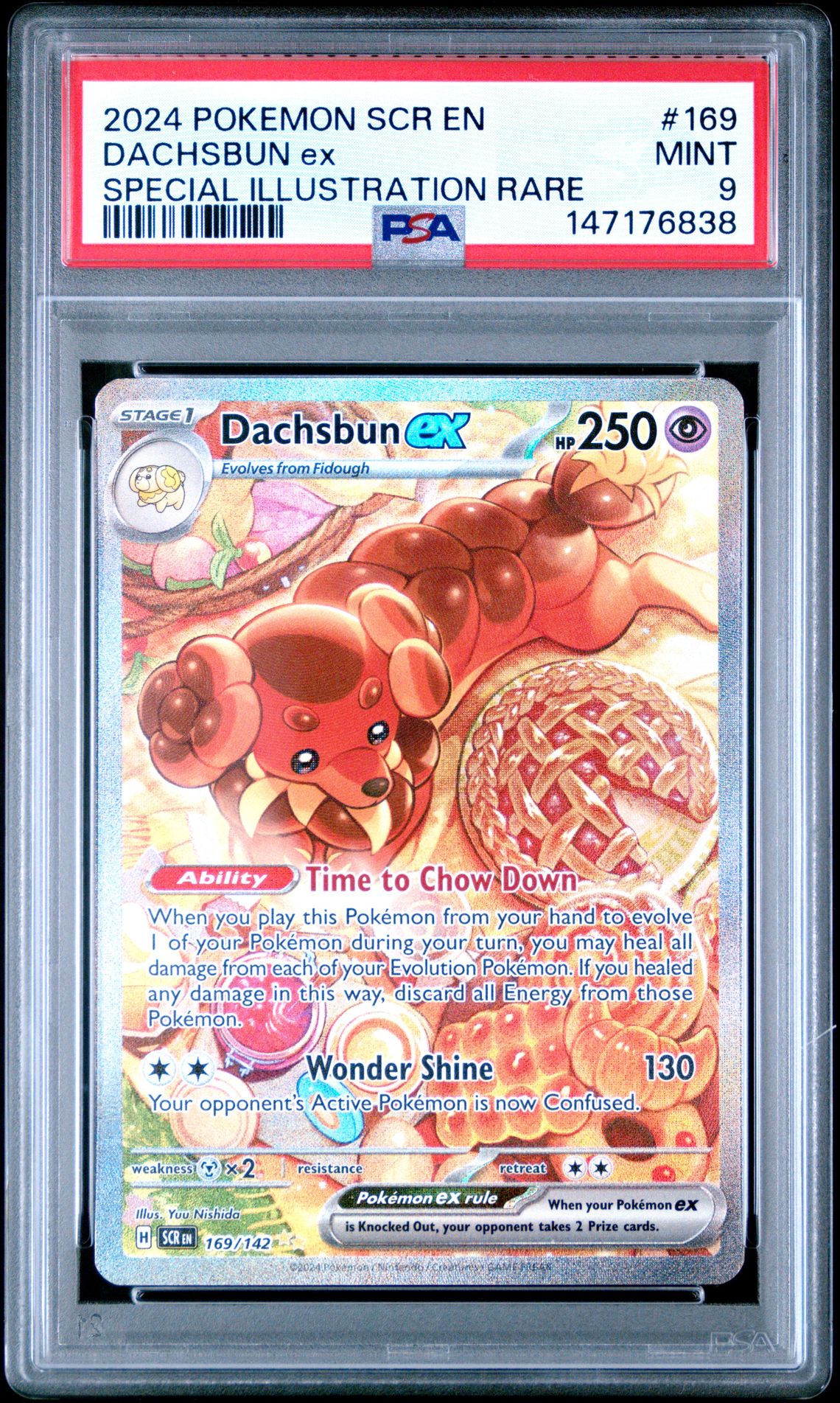2024 Pokemon Scr En-Stellar Crown Dachsbun Ex #169 (Special Illustration Rare) Mint 9 front