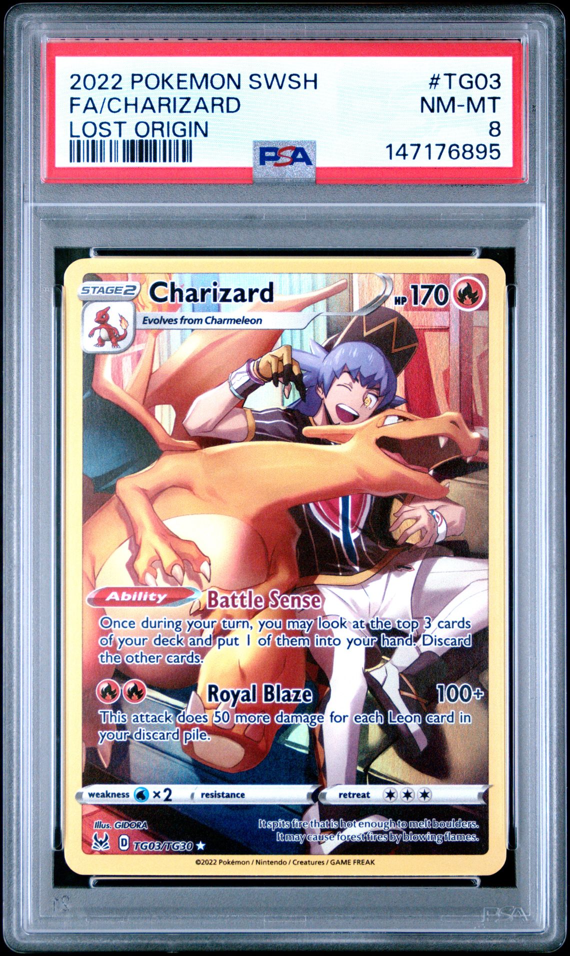 2022 Pokemon Sword & Shield Lost Origin Fa/Charizard #Tg03 (Lost Origin) Nm-Mt 8 front