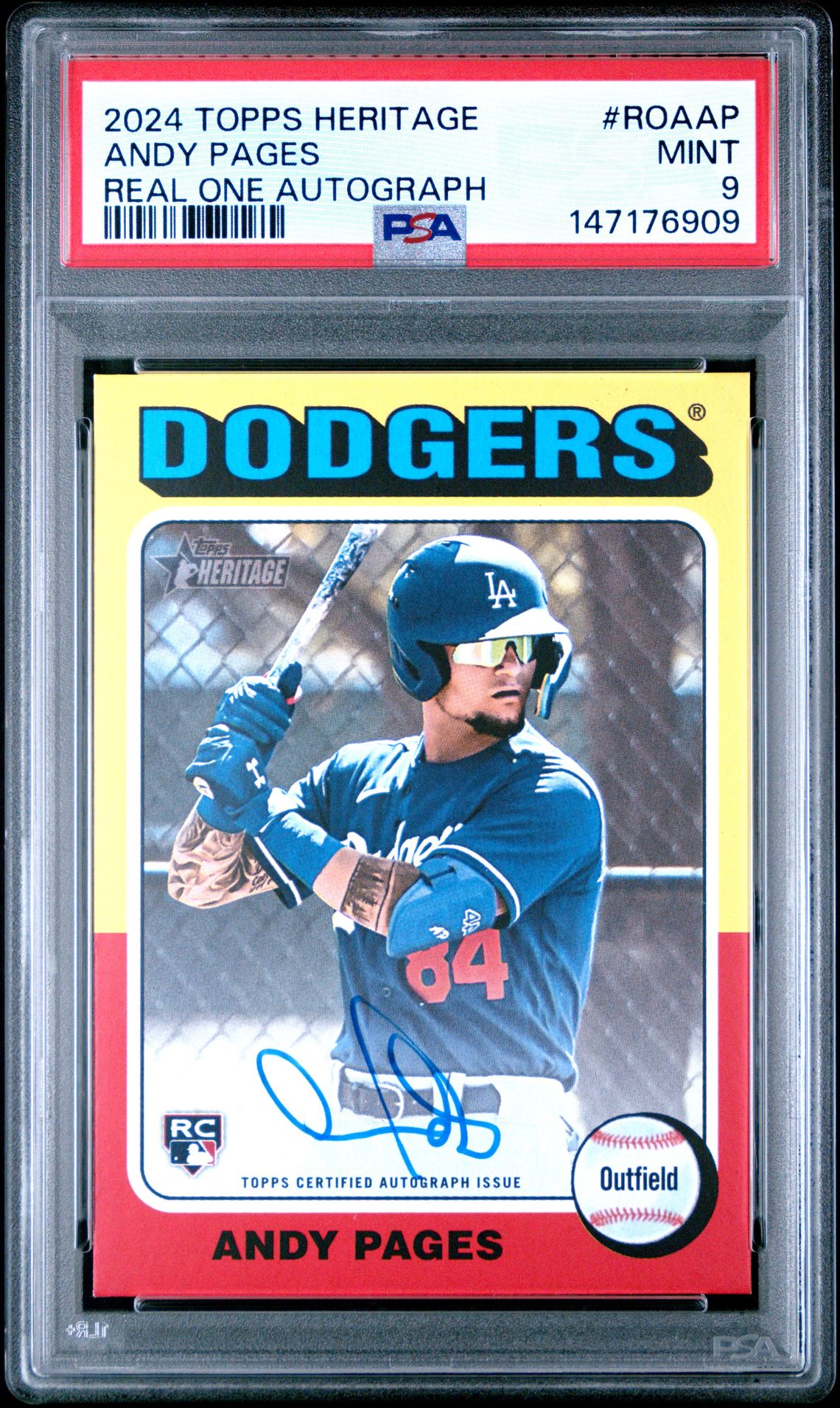 2024 Topps Heritage Real One Autographs Andy Pages #Roaap (Real One Autograph) Mint 9 front