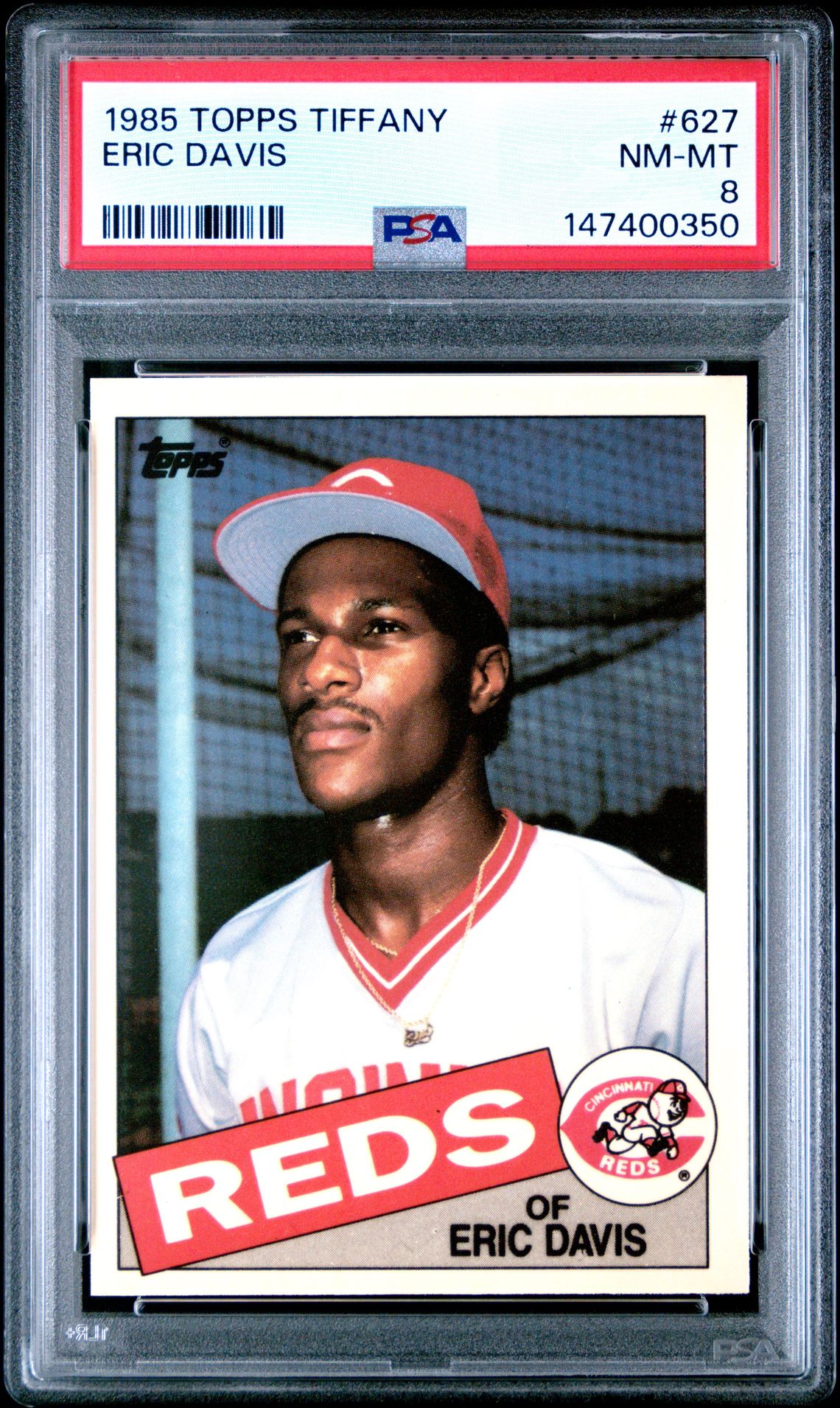1985 Topps Tiffany Eric Davis #627 Nm-Mt 8 front