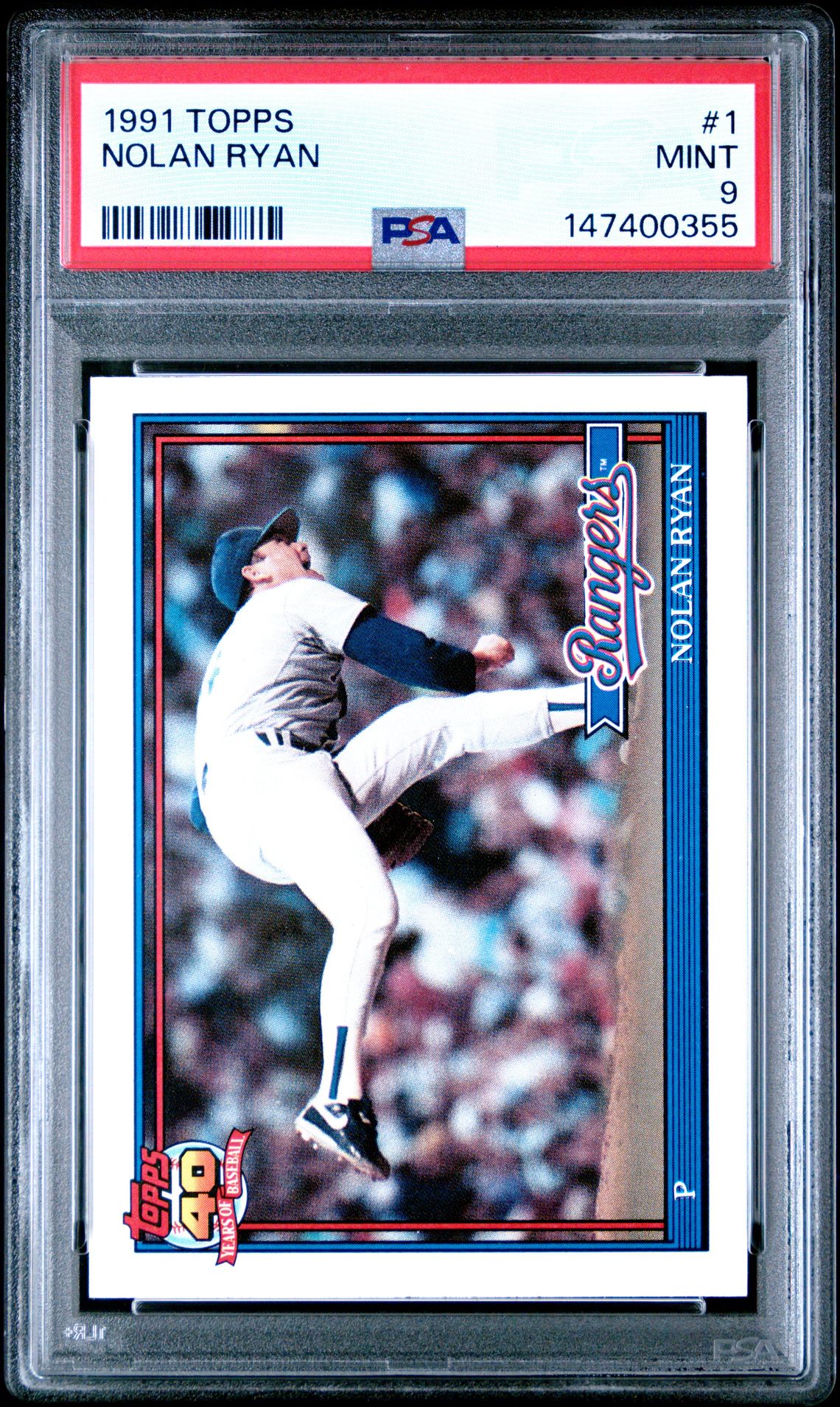 1991 Topps Nolan Ryan #1 Mint 9 front
