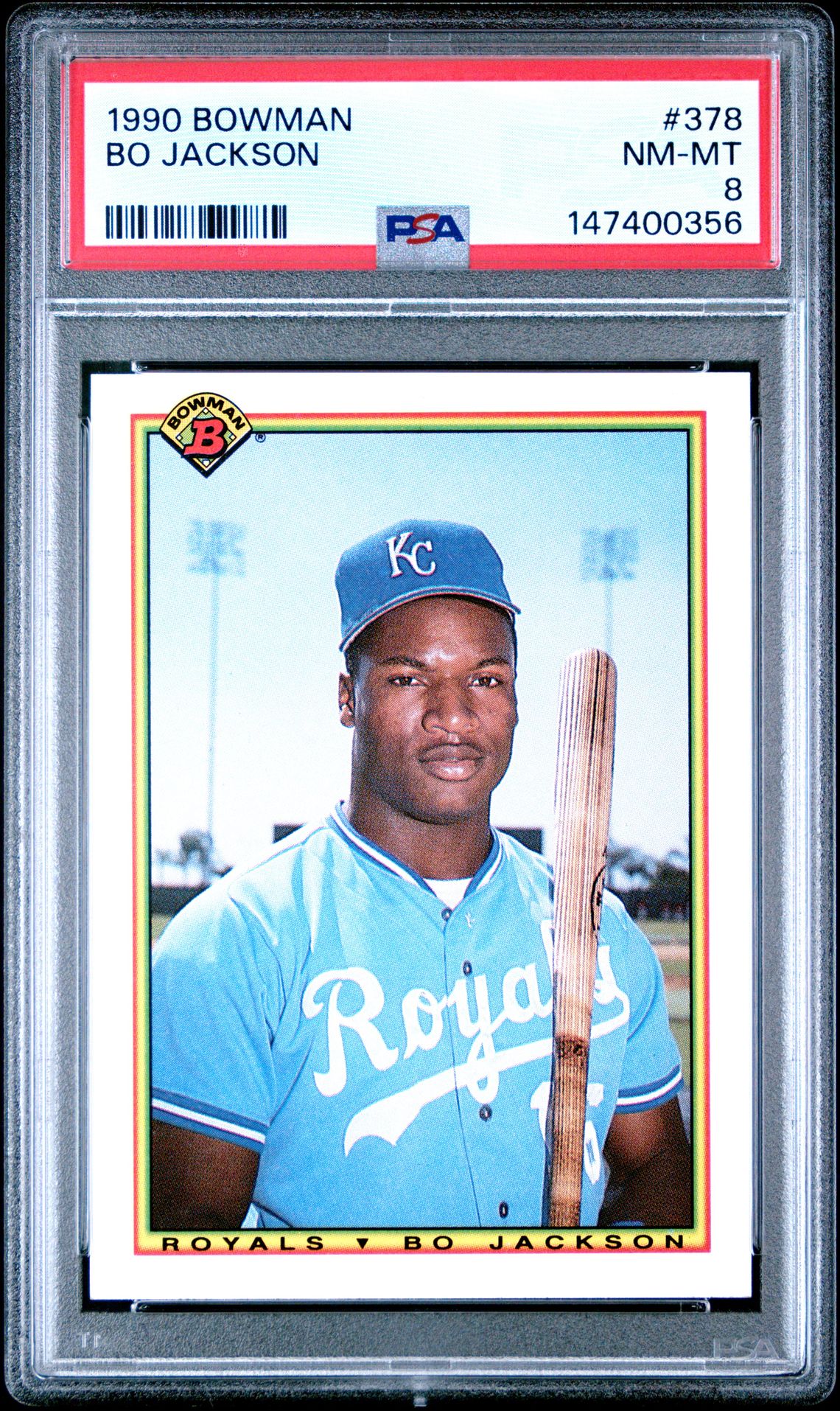 1990 Bowman Bo Jackson #378 Nm-Mt 8 front