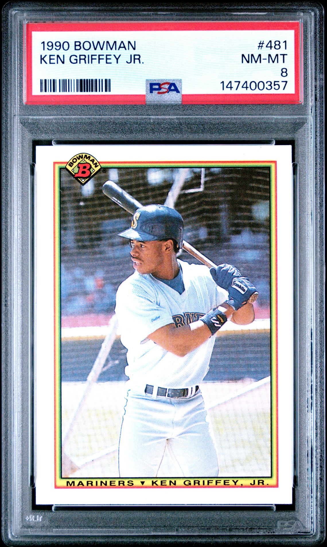 1990 Bowman Ken Griffey Jr. #481 Nm-Mt 8 front
