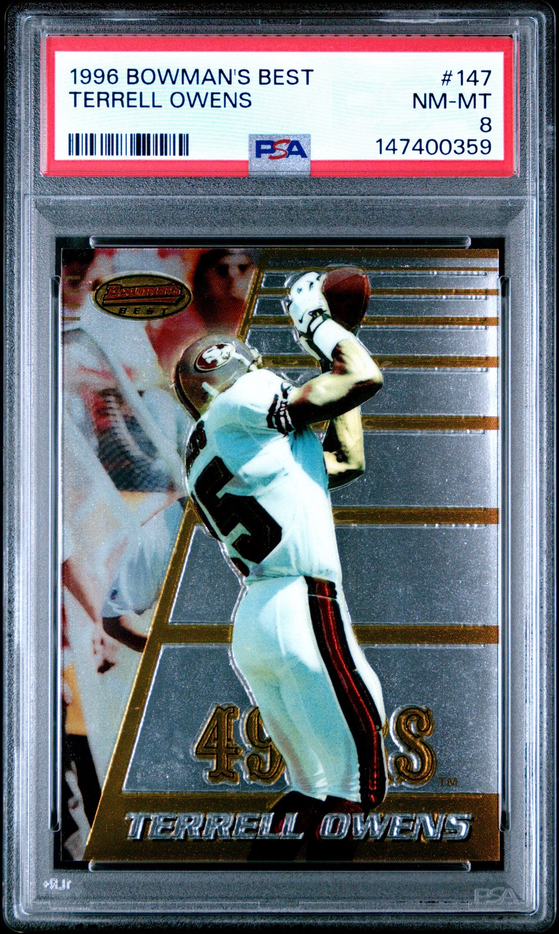 1996 Bowman's Best Terrell Owens #147 Nm-Mt 8 front