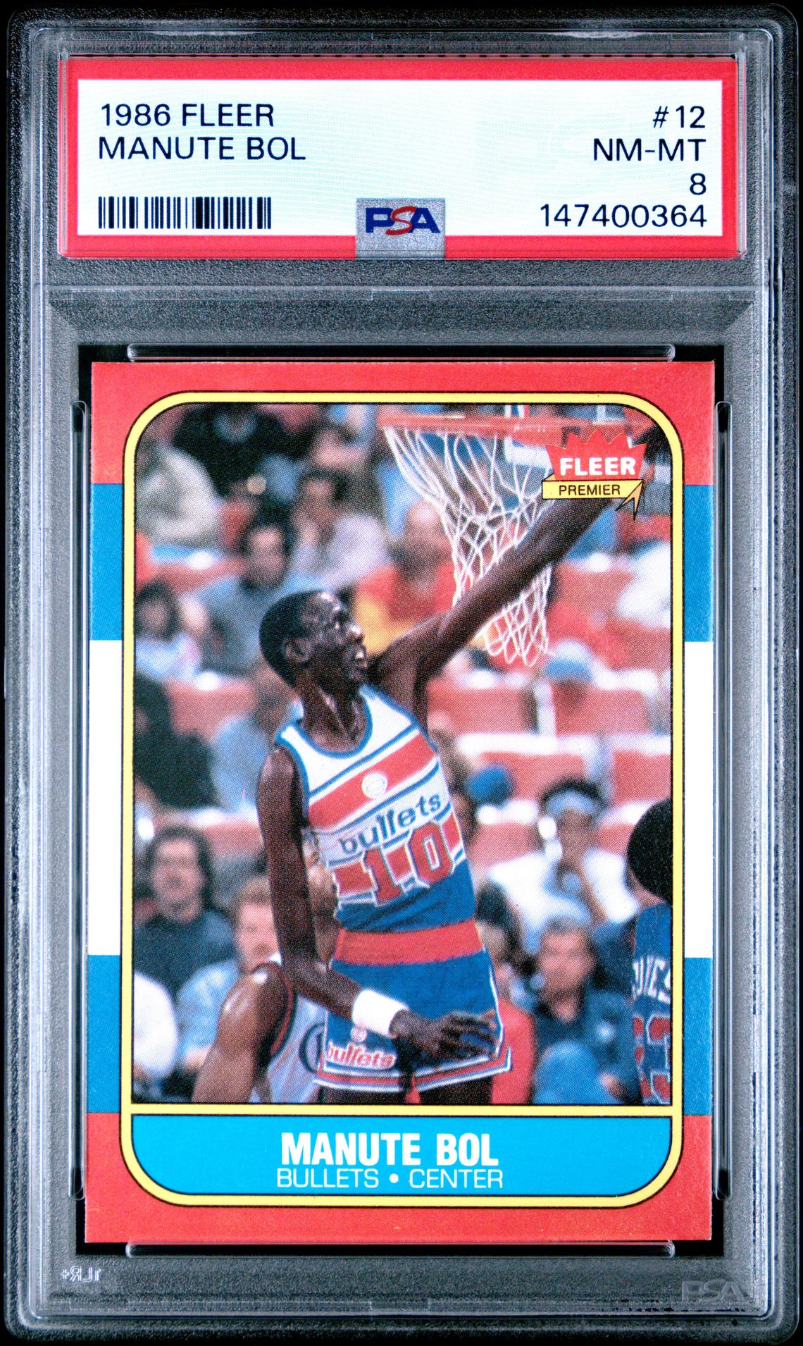 1986 Fleer Manute Bol #12 Nm-Mt 8 front