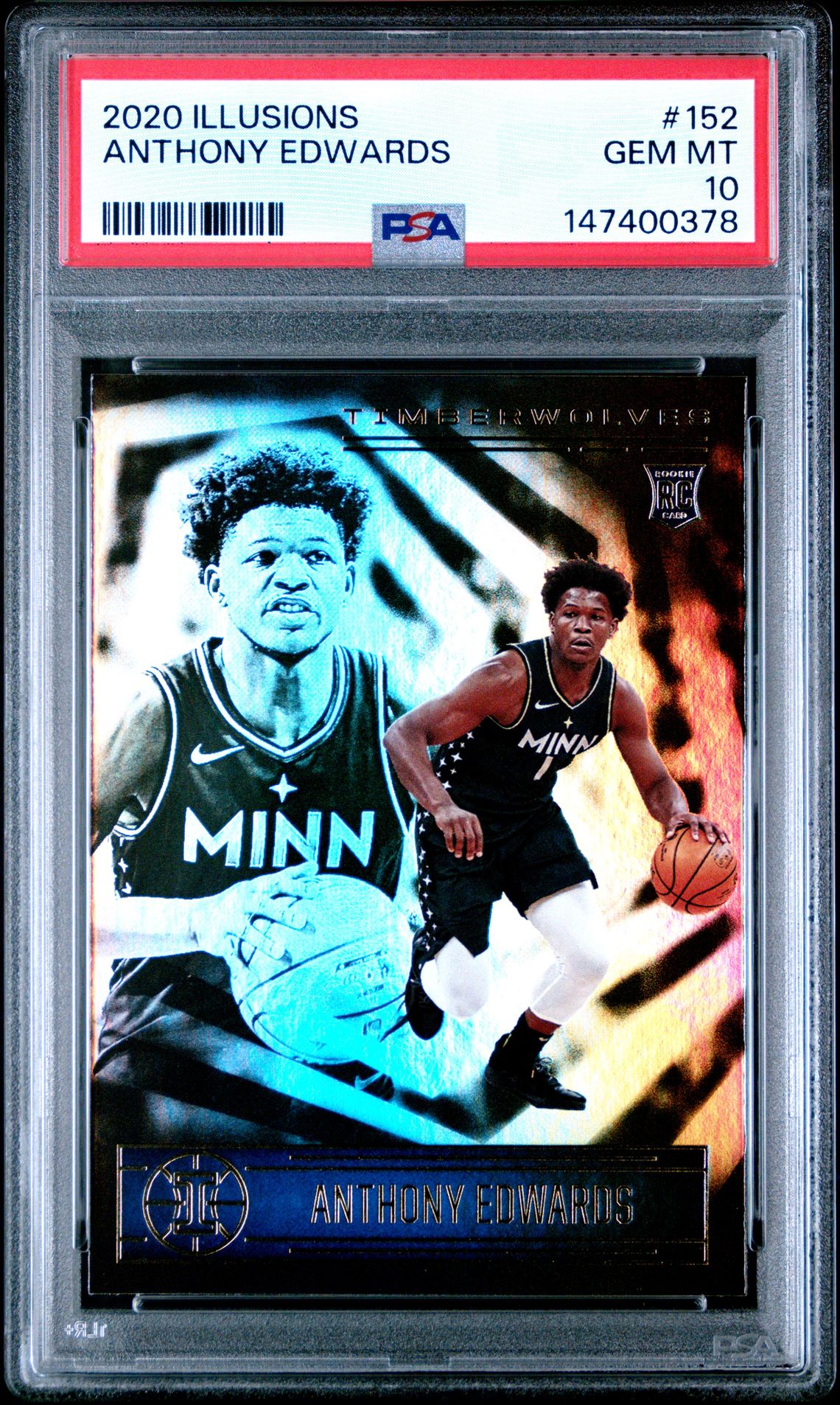2020 Panini Illusions Anthony Edwards #152 Gem Mt 10 front
