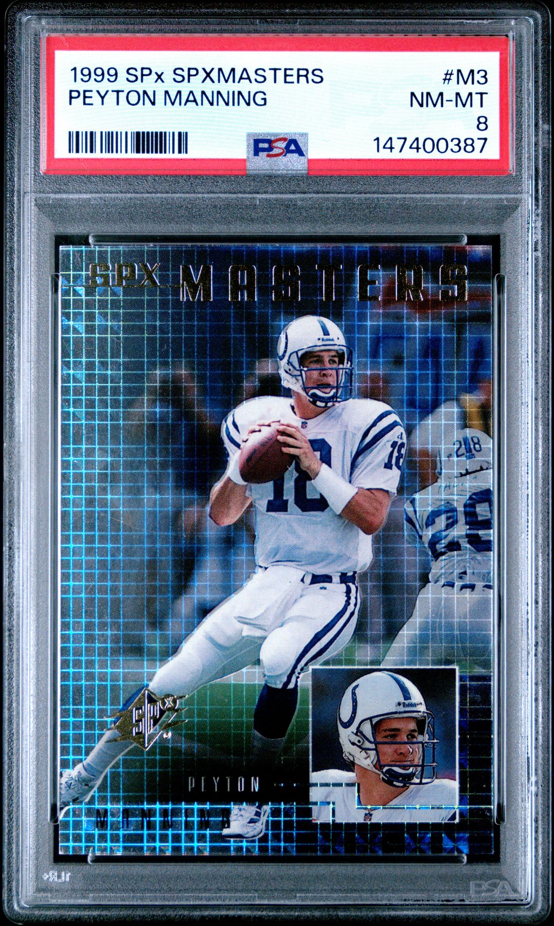 1999 Spx Spxmasters Peyton Manning #M3 Nm-Mt 8 front