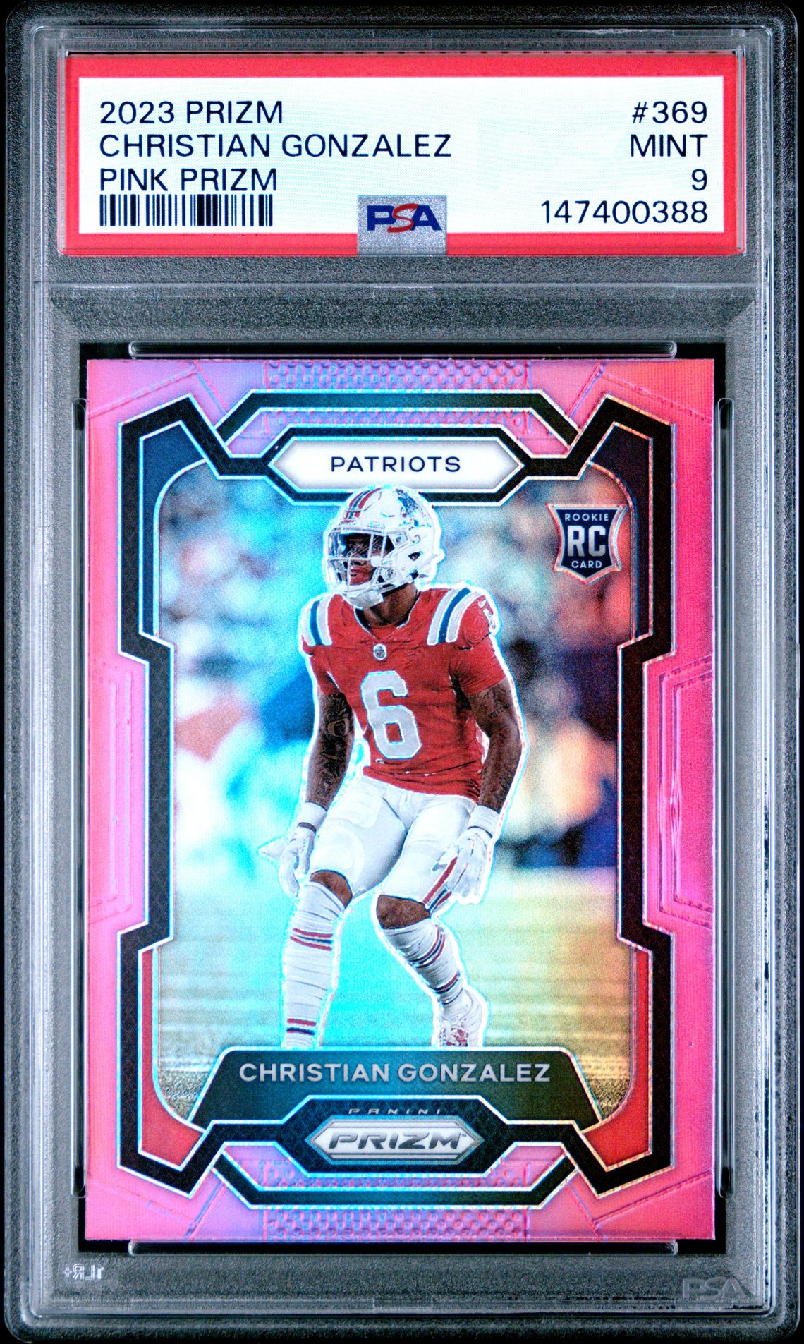 2023 Panini Prizm Christian Gonzalez #369 (Pink Prizm) Mint 9 front