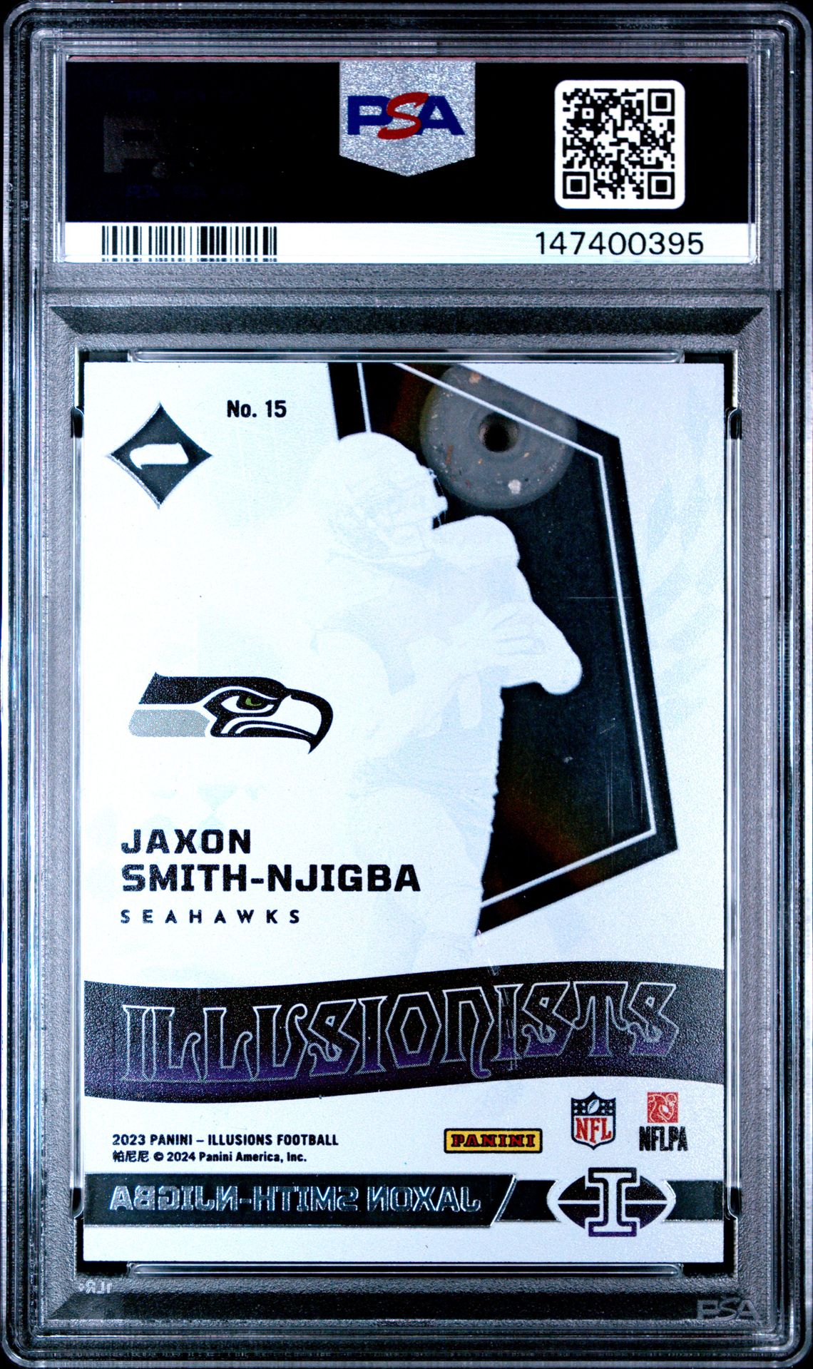 2023 Panini Illusions Illusionists Jaxon Smith-Njigba #15 Mint 9 back