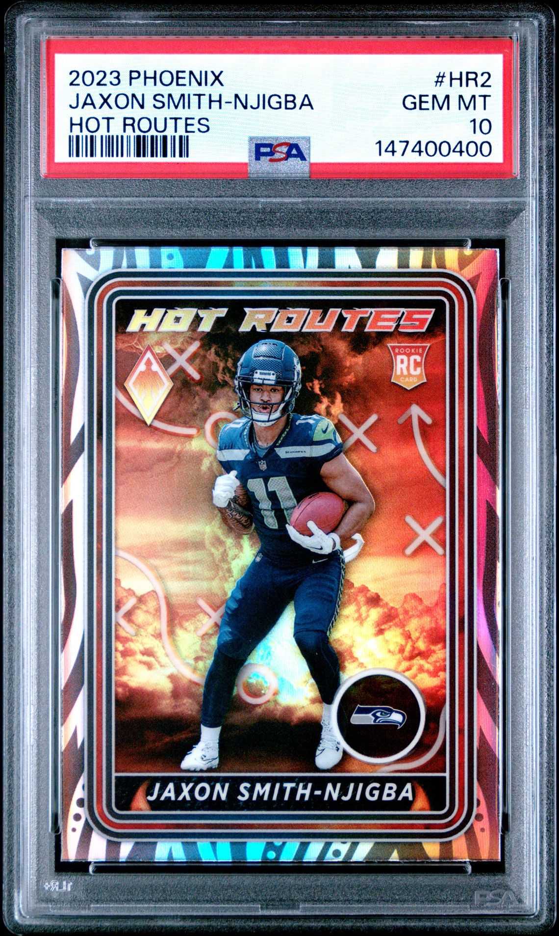 2023 Panini Phoenix Hot Routes Jaxon Smith-Njigba #Hr2 Gem Mt 10 front