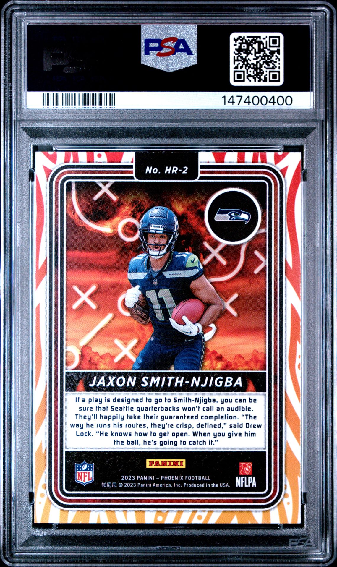2023 Panini Phoenix Hot Routes Jaxon Smith-Njigba #Hr2 Gem Mt 10 back