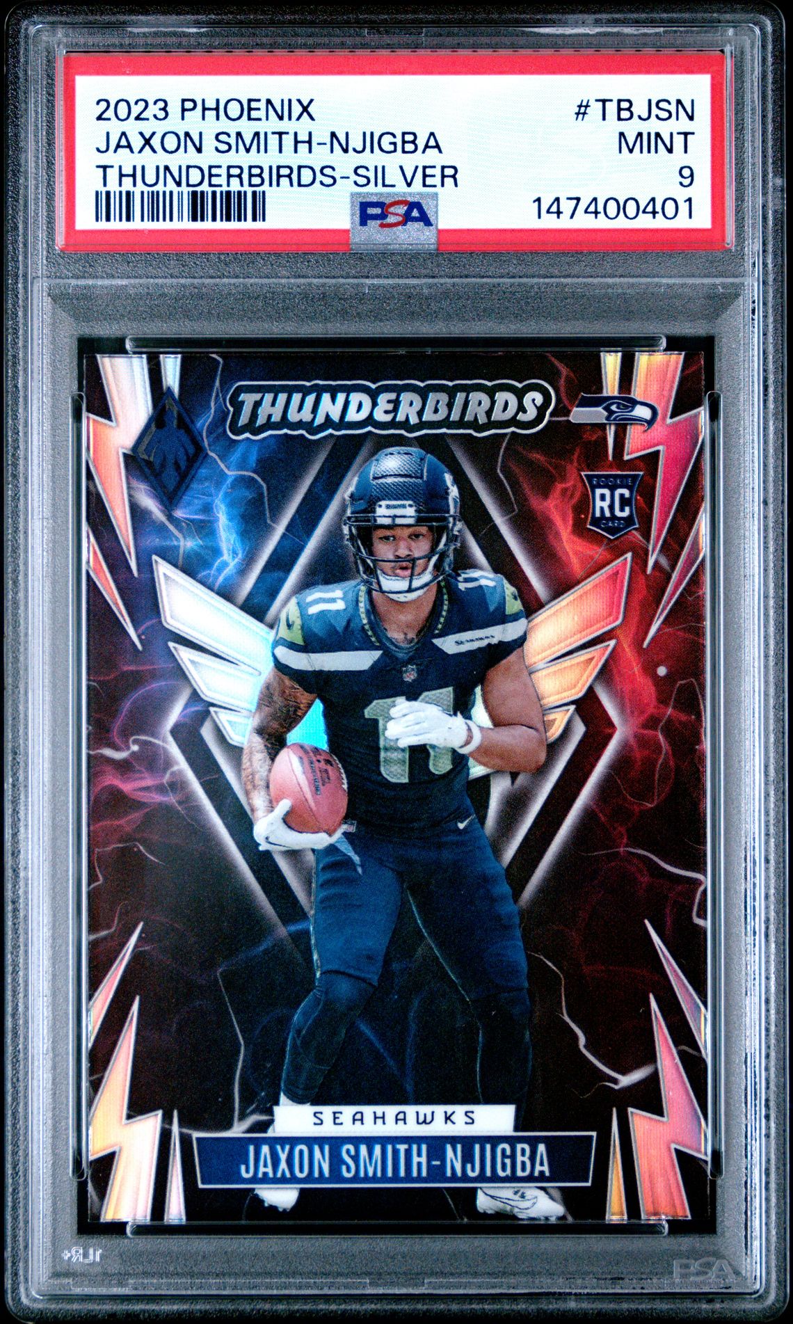 2023 Panini Phoenix Thunderbirds Jaxon Smith-Njigba #Tbjsn (Thunderbirds-Silver) Mint 9 front