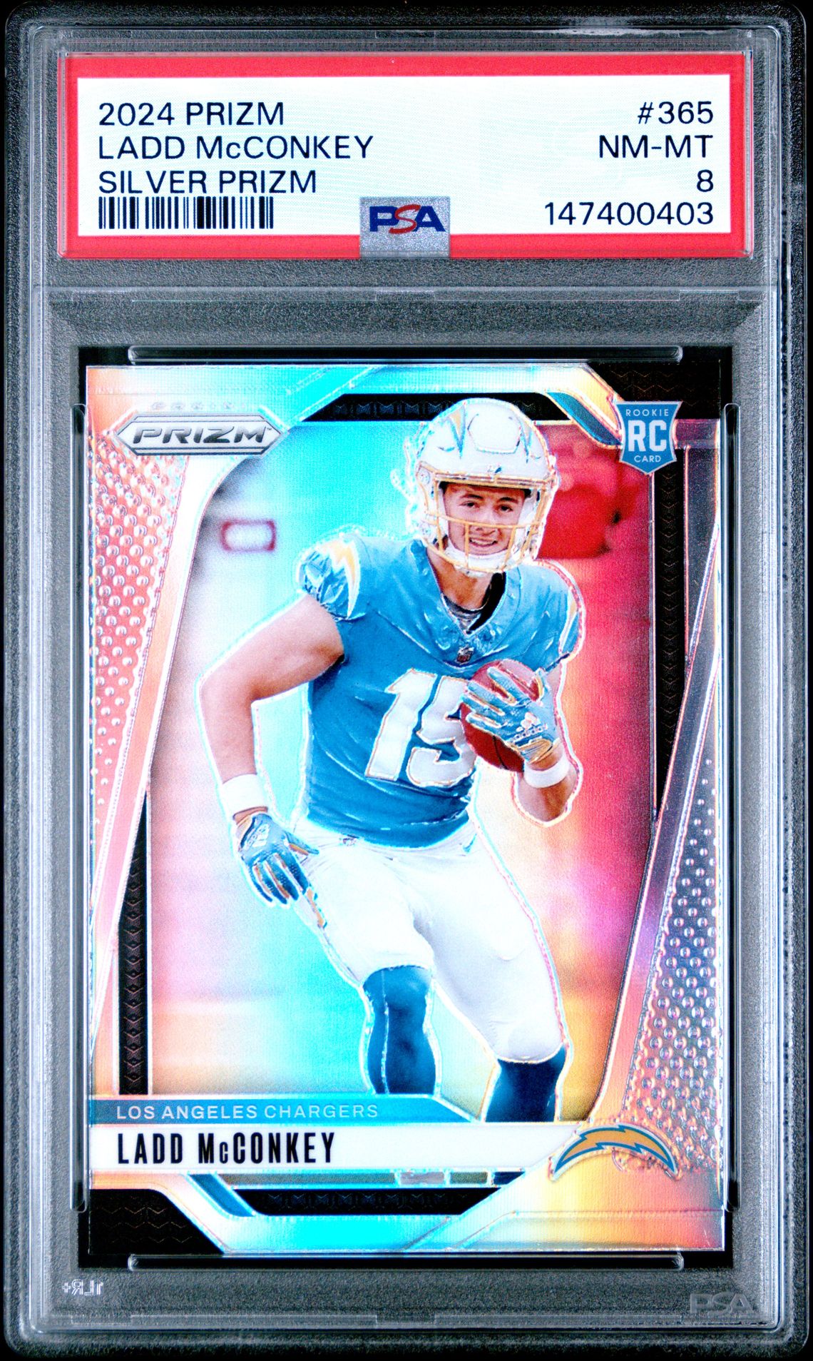 2024 Panini Prizm Ladd Mcconkey #365 (Silver Prizm) Nm-Mt 8 front