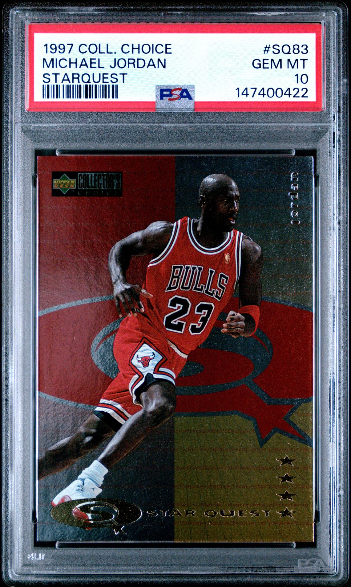 1997 Collector's Choice Starquest Michael Jordan #Sq83 (Starquest) Gem Mt 10 front