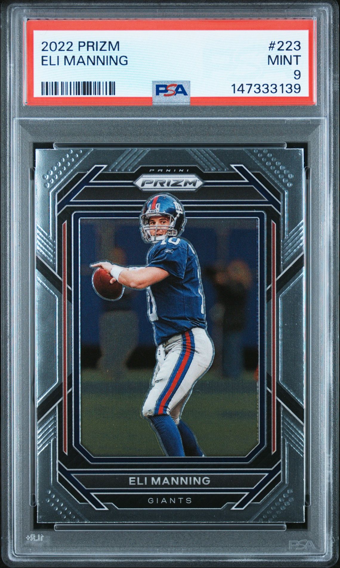 2022 Panini Prizm Eli Manning #223 Mint 9 front